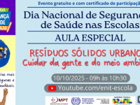 Iniciativa Segurança e Saúde nas Escolas realiza DNSSE 2025 no dia 10 de outubro