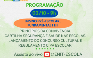 Live do DNSSE 2024 com ensino pré-escolar e fundamental ocorre no dia 02 de outubro