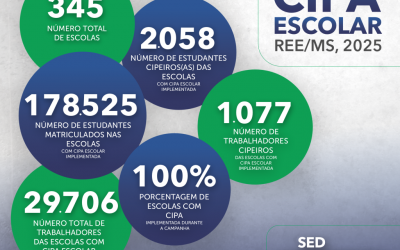 Mato Grosso do Sul é vencedor nacional da Campanha de Implantação da CIPA Escolar entre as secretarias de educação com mais de 300 escolas