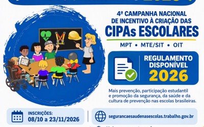 Iniciativa SSE lança 4ª edição da Campanha Nacional de Incentivo à Criação das CIPAs Escolares